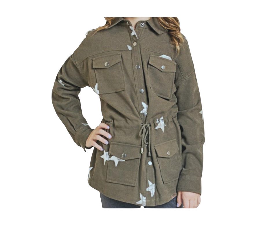 PANHANDLE STAR PRINT CARGO JACKET