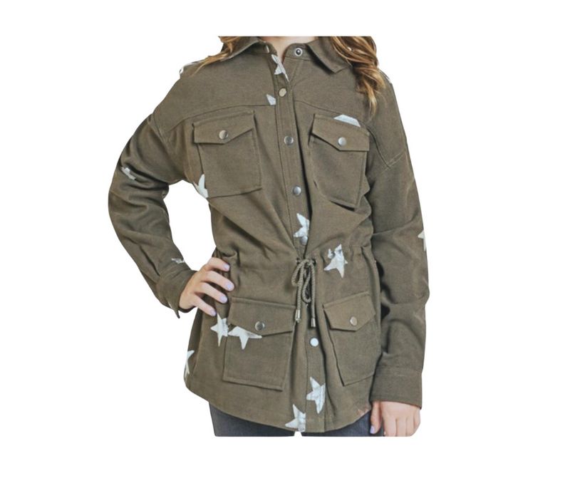 PANHANDLE STAR PRINT CARGO JACKET