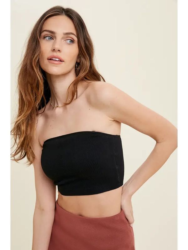 WL22-7098 WISHLIST RIBBED KNIT BANDEAU