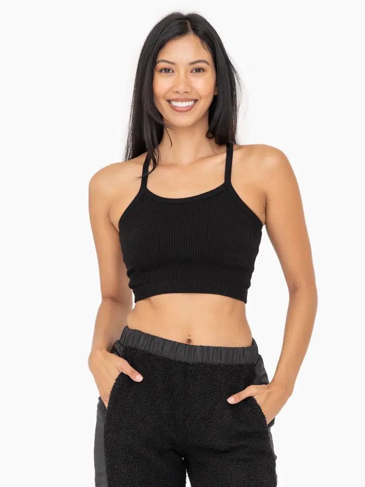 RIBBED SEAMLESS CROP TANK