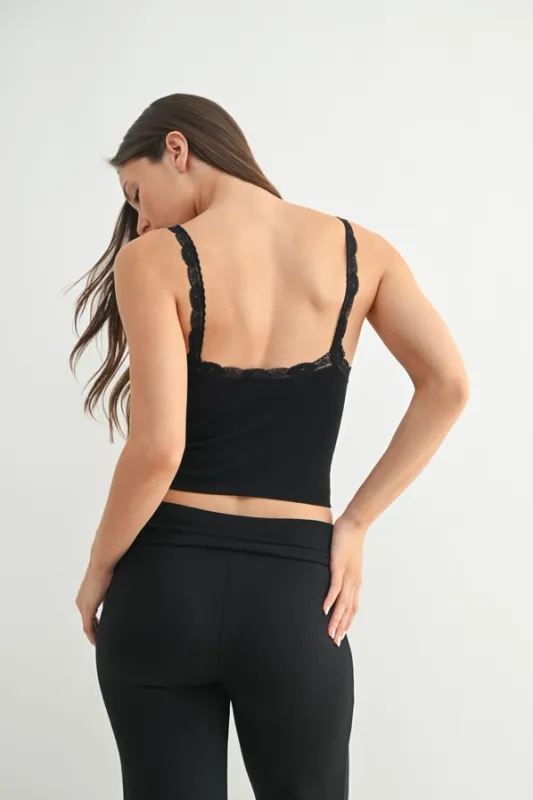 LACE TRIM TANK TOP