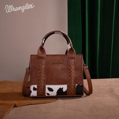 WRANGLER COW PRINT CONCEALED CARRY TOTE
