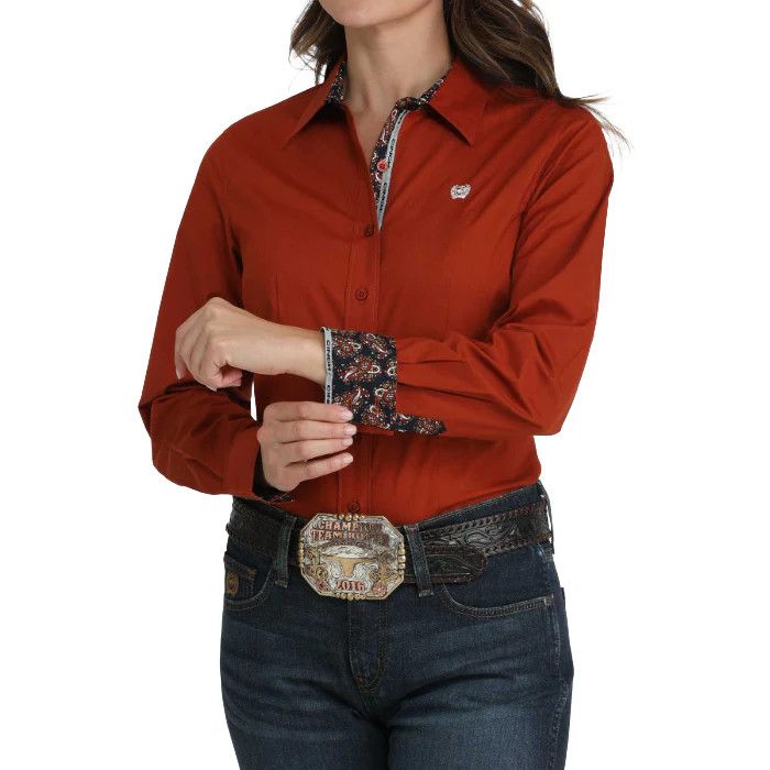 CINCH SOLID BUTTON DOWN WESTERN SHIRT