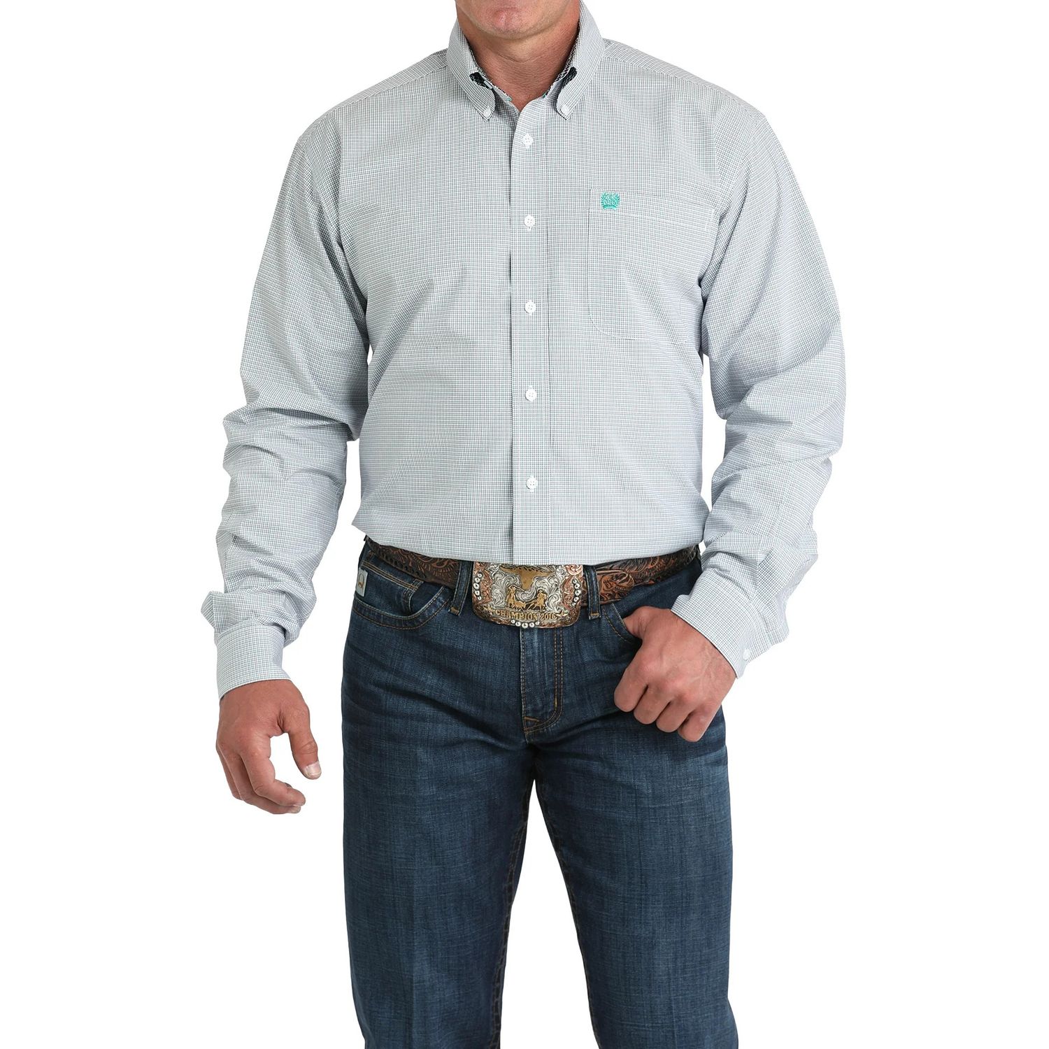 CINCH PLAID BUTTON DOWN WESTERN SHIRT