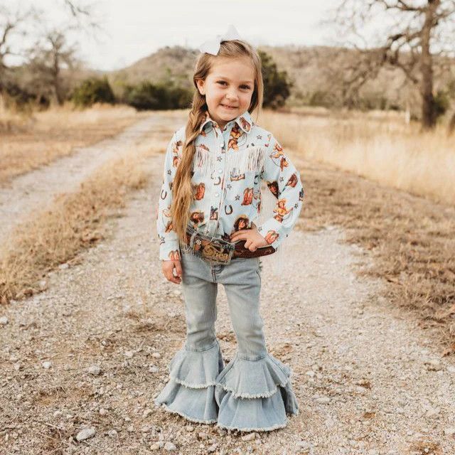 VINTAGE COWGIRL FRINGE SHIRT