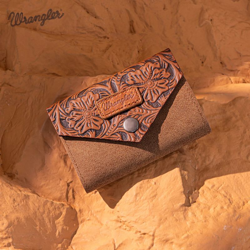 WRANGLER FLORAL TOOLED CARD HOLDER