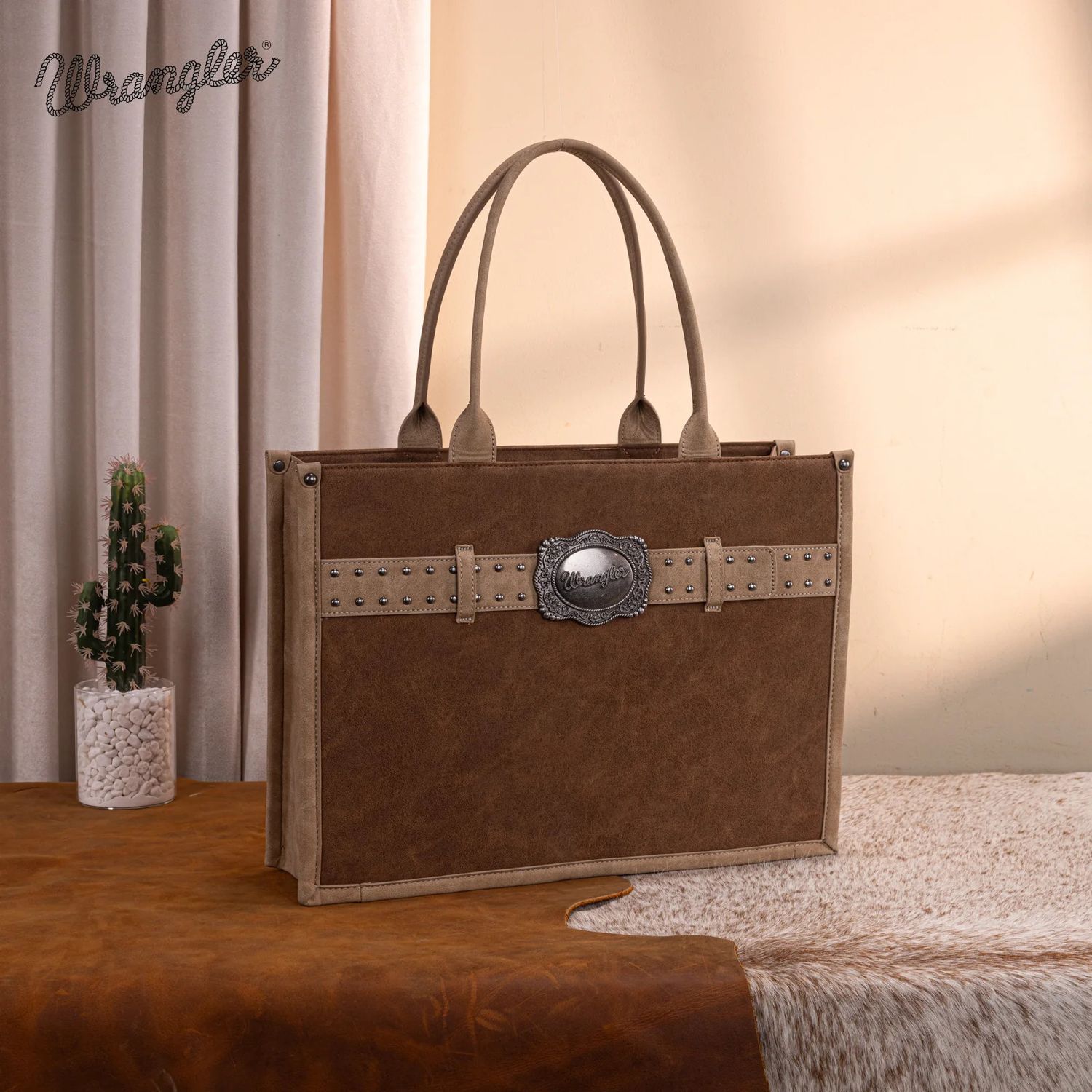 WRANGLER BUCKLE CONCEALED CARRY LARGE TOTE