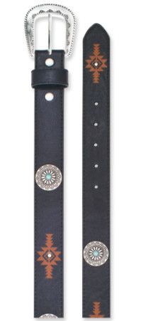 ROUND FLOWER CONCHO BELT