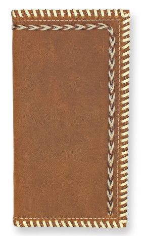 JUSTIN WHIPSTITCH AND HORSEHAIR BRAID RODEO WALLET