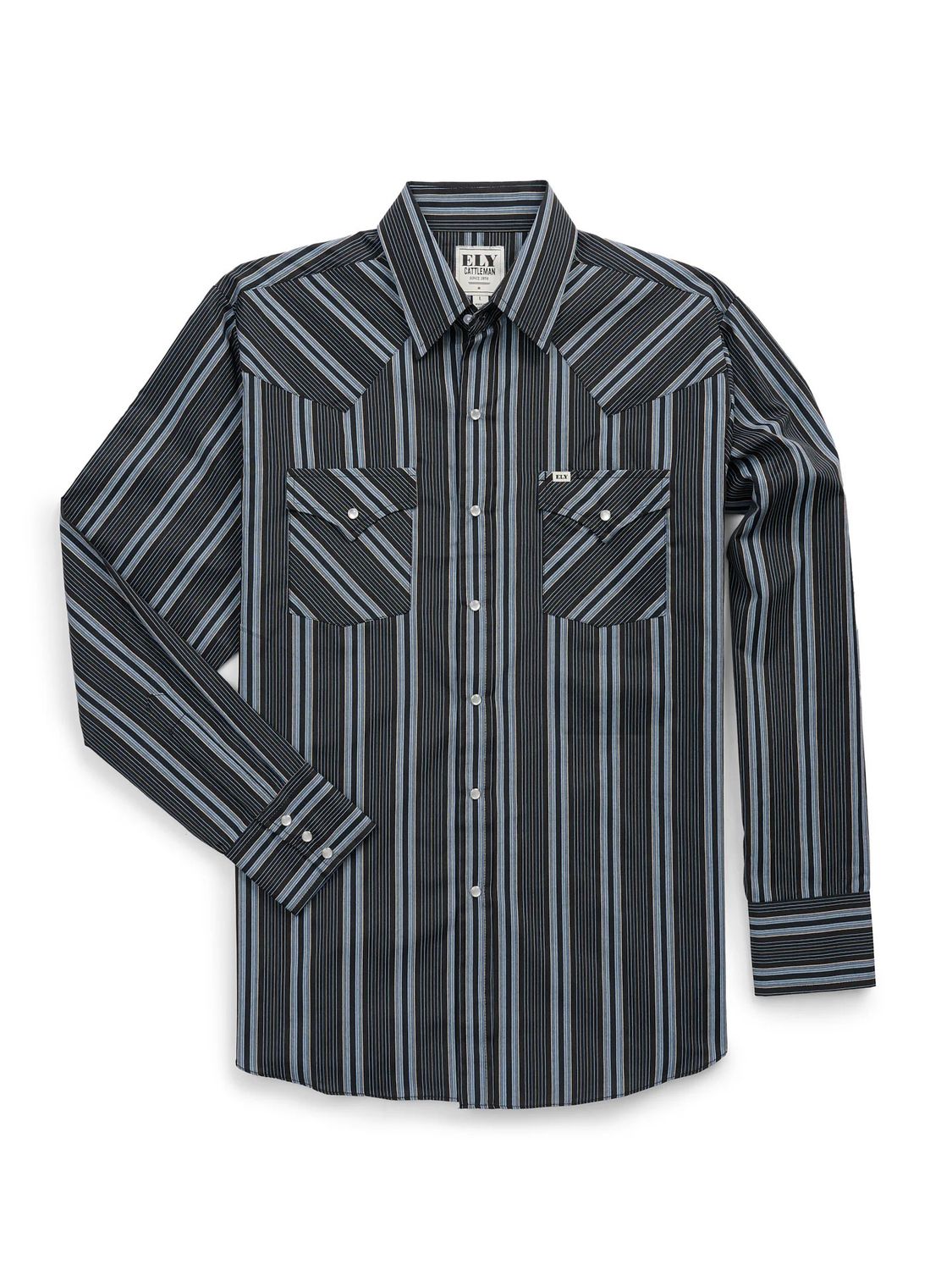 ELY CATTLEMAN TEXTURED STRIPE WESTERN SHIRT
