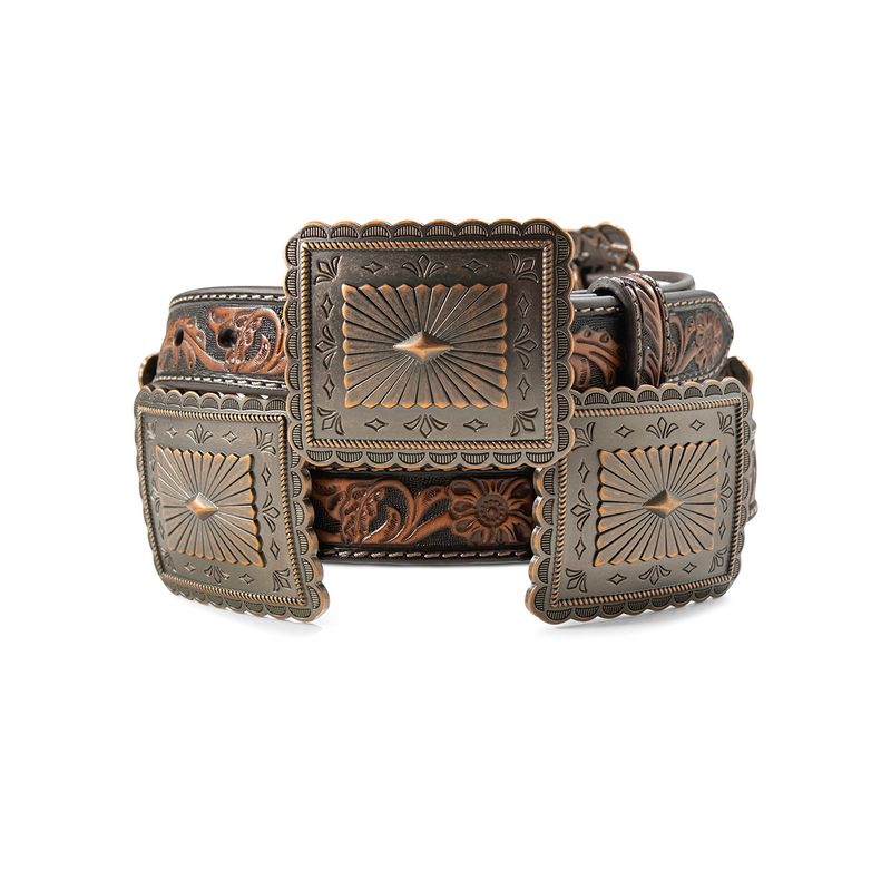 ARIAT FLORAL EMBOSSED BELT