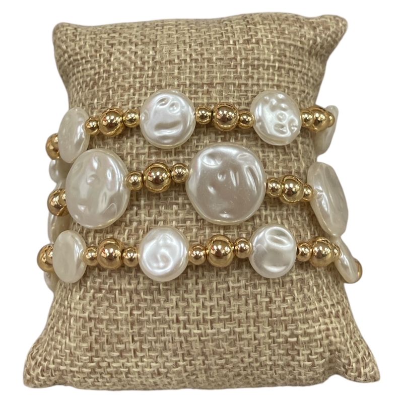 PEARL BEADED 3 PCS BRACELETS