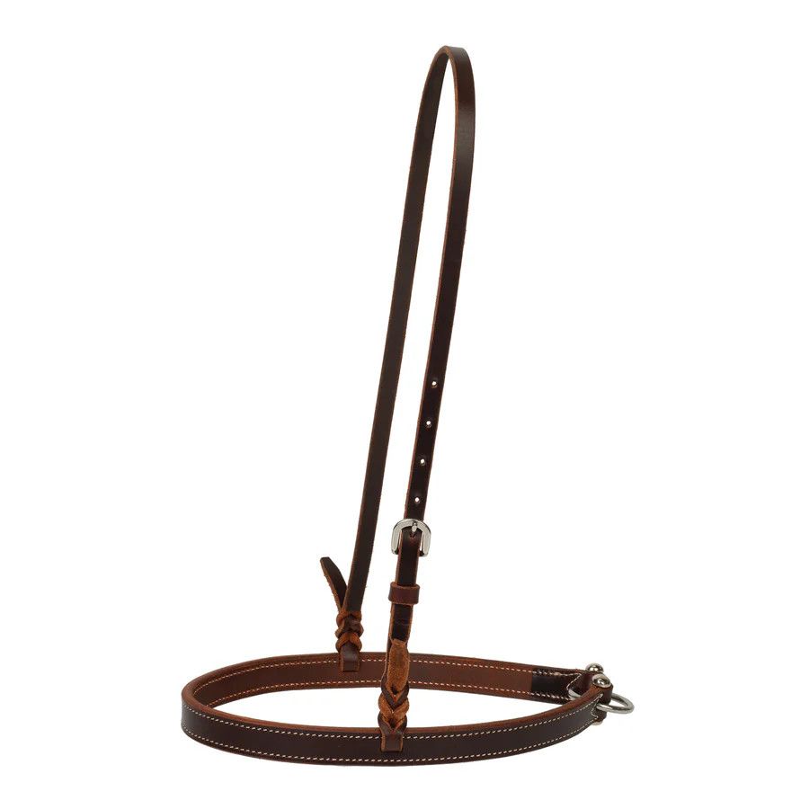WEAVER BUFFALO LEATHER NOSEBAND, BURGUNDY