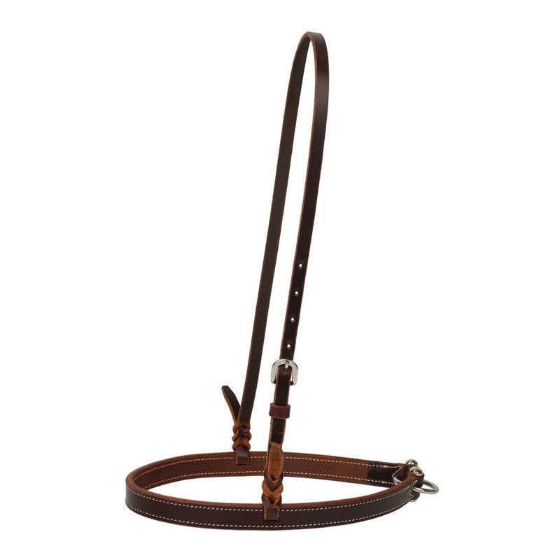 WEAVER BUFFALO LEATHER NOSEBAND, BURGUNDY