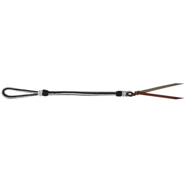 SHOWMAN BRAIDED NYLON QUIRT WITH LEATHER POPPER