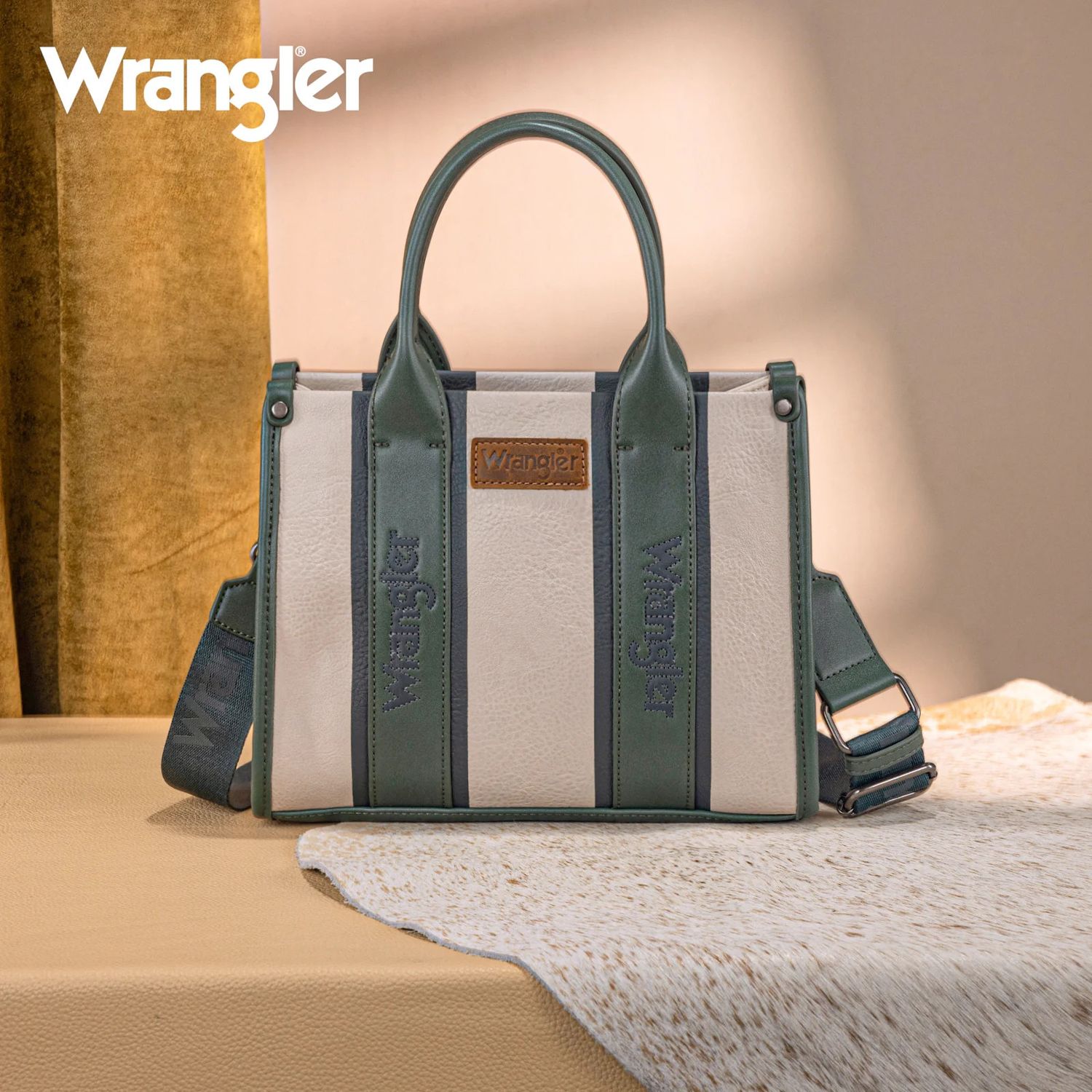 WRANGLER COLOR BLOCK TOTE/CROSSBODY