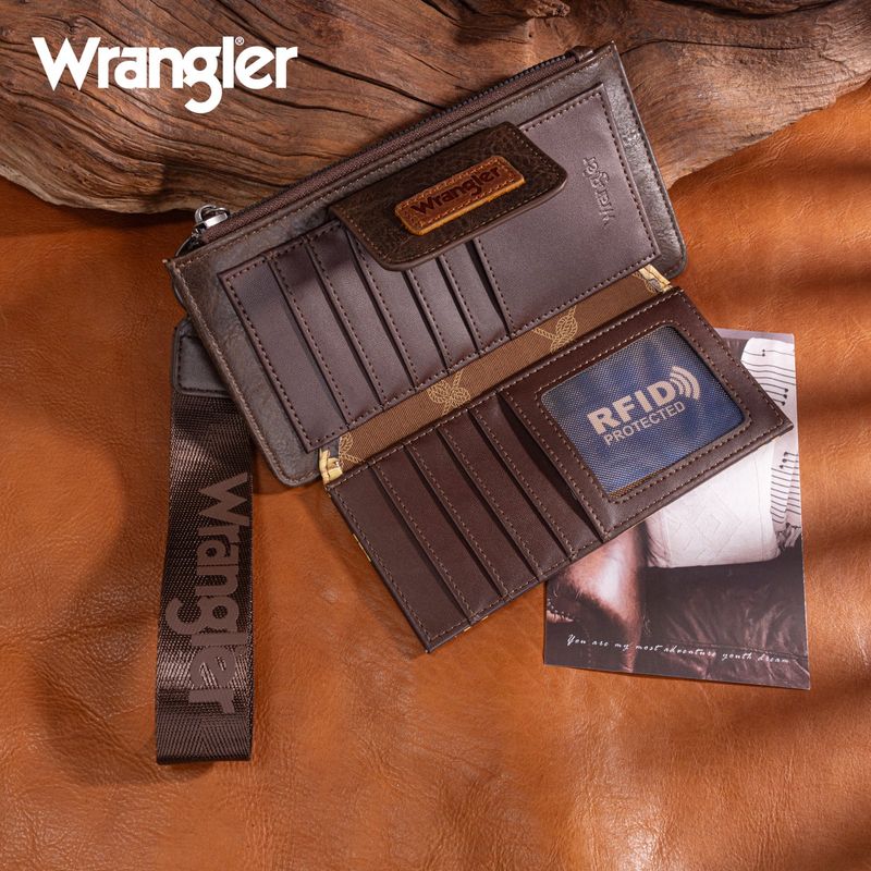 WRANGLER SUNFLOWER CARD WALLET/WRISTLET