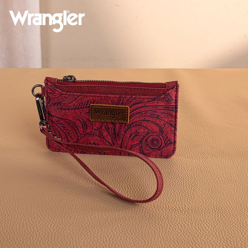WRANGLER VELVET MINI ZIP CARD CASE WRISTLET
