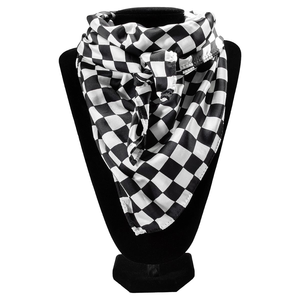 CHECKERBOARD WILD RAG, 33&quot;X33&quot;