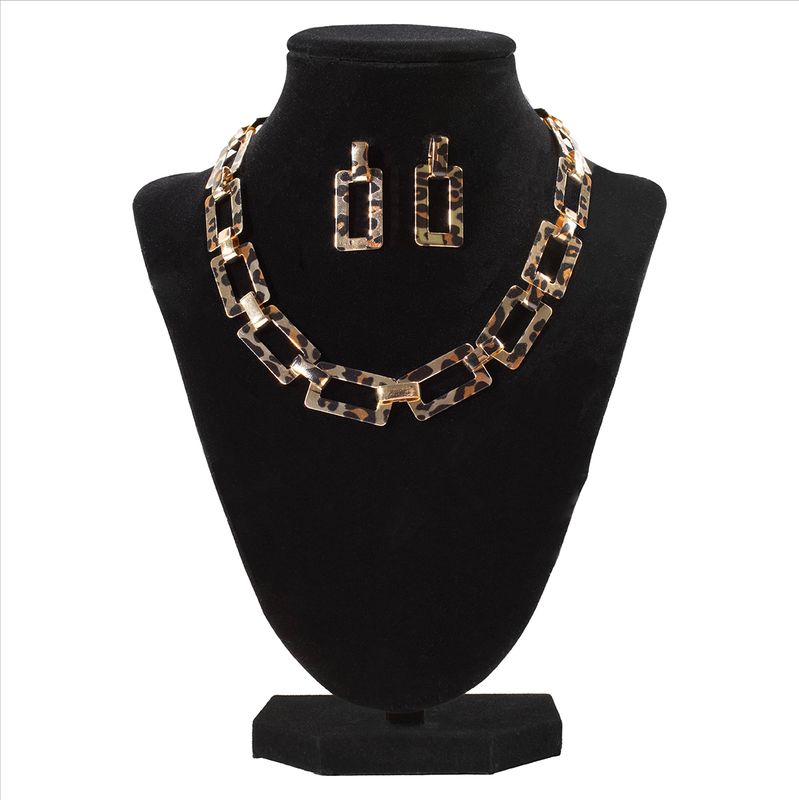 BLAZIN&#39; ROXX CHEETAH CHAIN NECKLACE &amp; EARRING SET