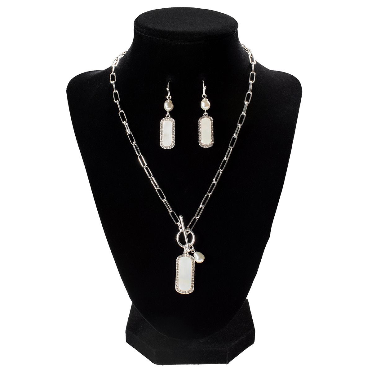 BLAZIN&#39; ROXX OPAL STONE EARRING &amp; NECKLACE SET