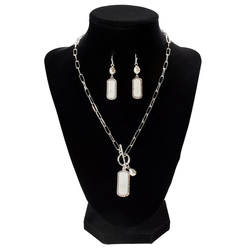 BLAZIN&#39; ROXX OPAL STONE EARRING &amp; NECKLACE SET