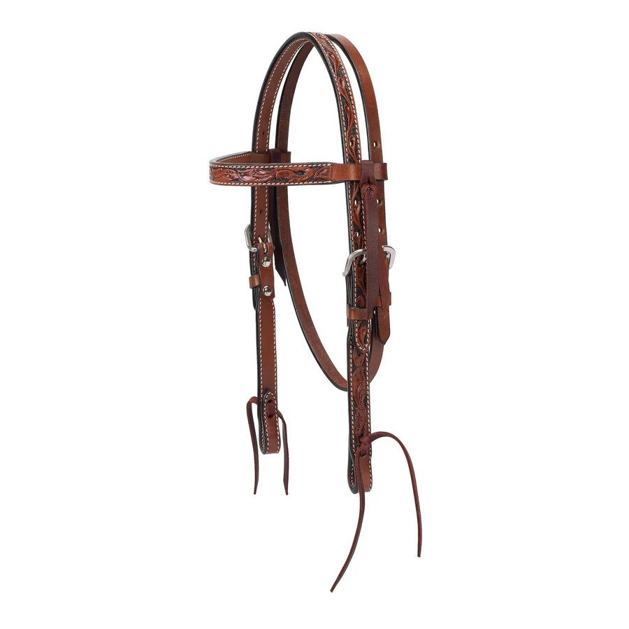 WEAVER CARVED 5/8&quot; PONY BROWBAND HEADSTALL