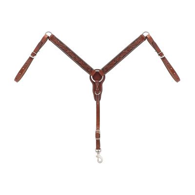 WEAVER PONY CARVED CHESTNUT BREAST COLLAR