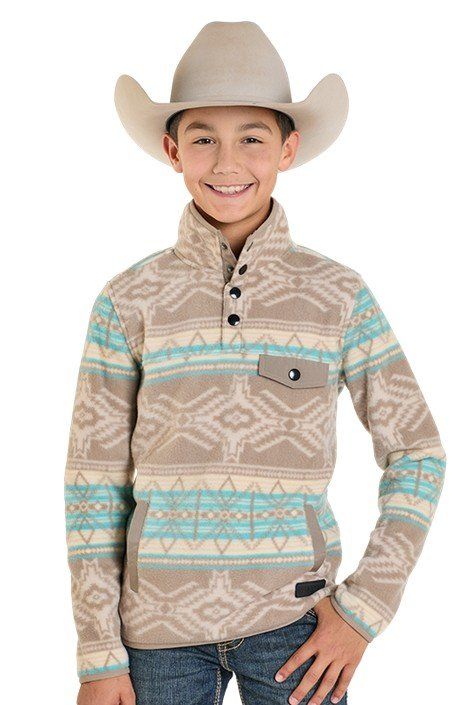 ROCK &amp; ROLL AZTEC FLEECE PULLOVER