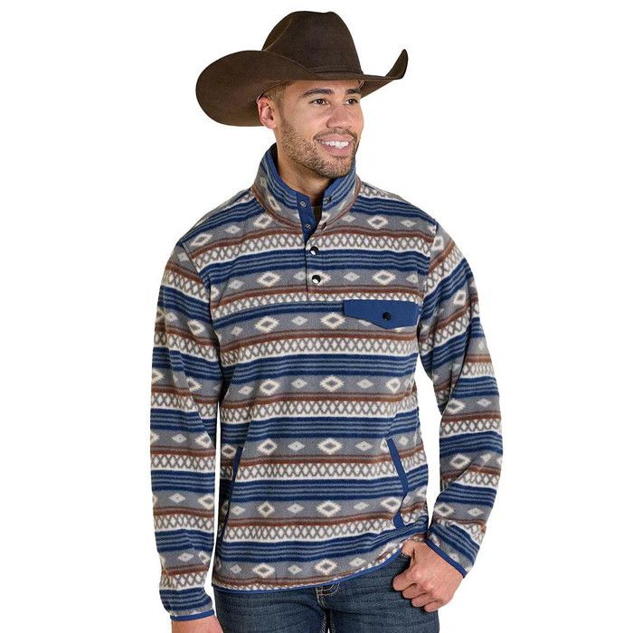 ROCK &amp; ROLL AZTEC FLEECE PULLOVER
