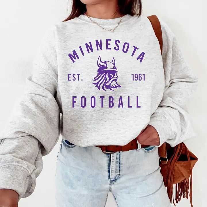 VIKINGS FOOTBALL CREWNECK SWEATSHIRT