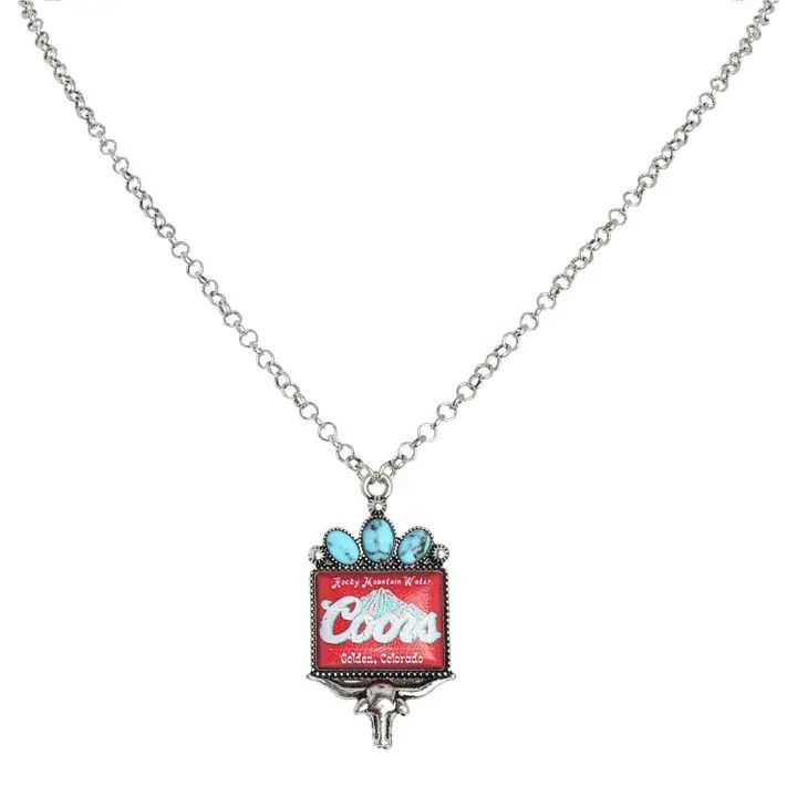 LONGHORN COORS PENDANT NECKLACE