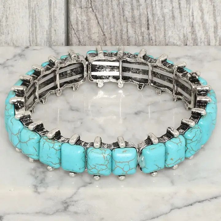 SQUARE CUT STRETCH BRACELET