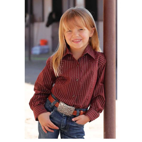 CRUEL GIRLS STRIPE WESTERN SNAP SHIRT