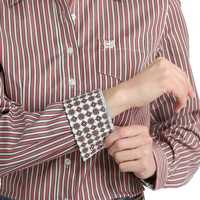CINCH TENCEL STRIPE BUTTON DOWN SHIRT