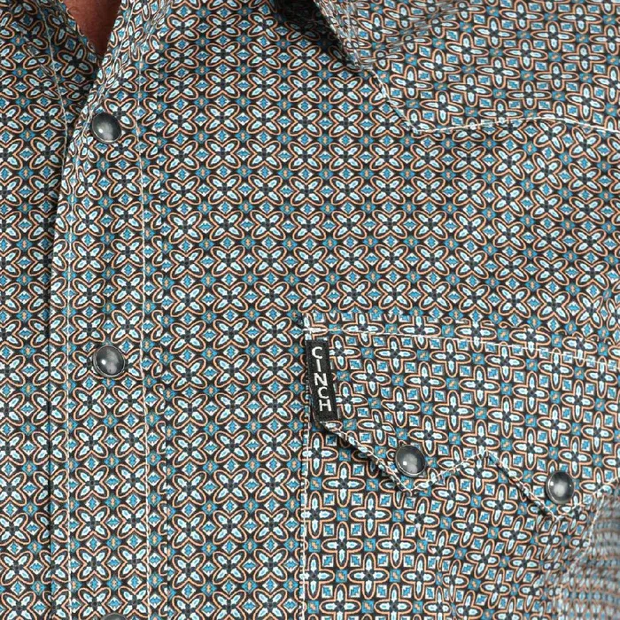 CINCH GEO BUTTON DOWN WESTERN SHIRT