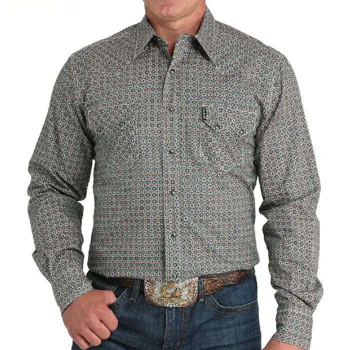 CINCH GEO BUTTON DOWN WESTERN SHIRT