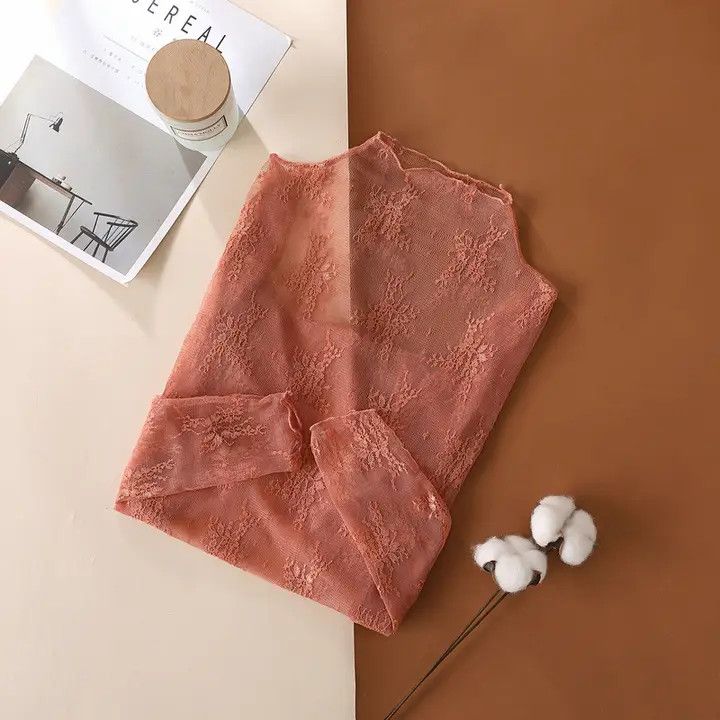 FLORAL LACE MESH TOP