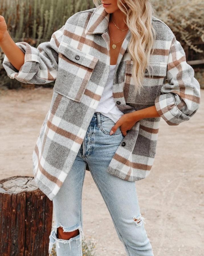 FLANNEL LAPEL SHACKET