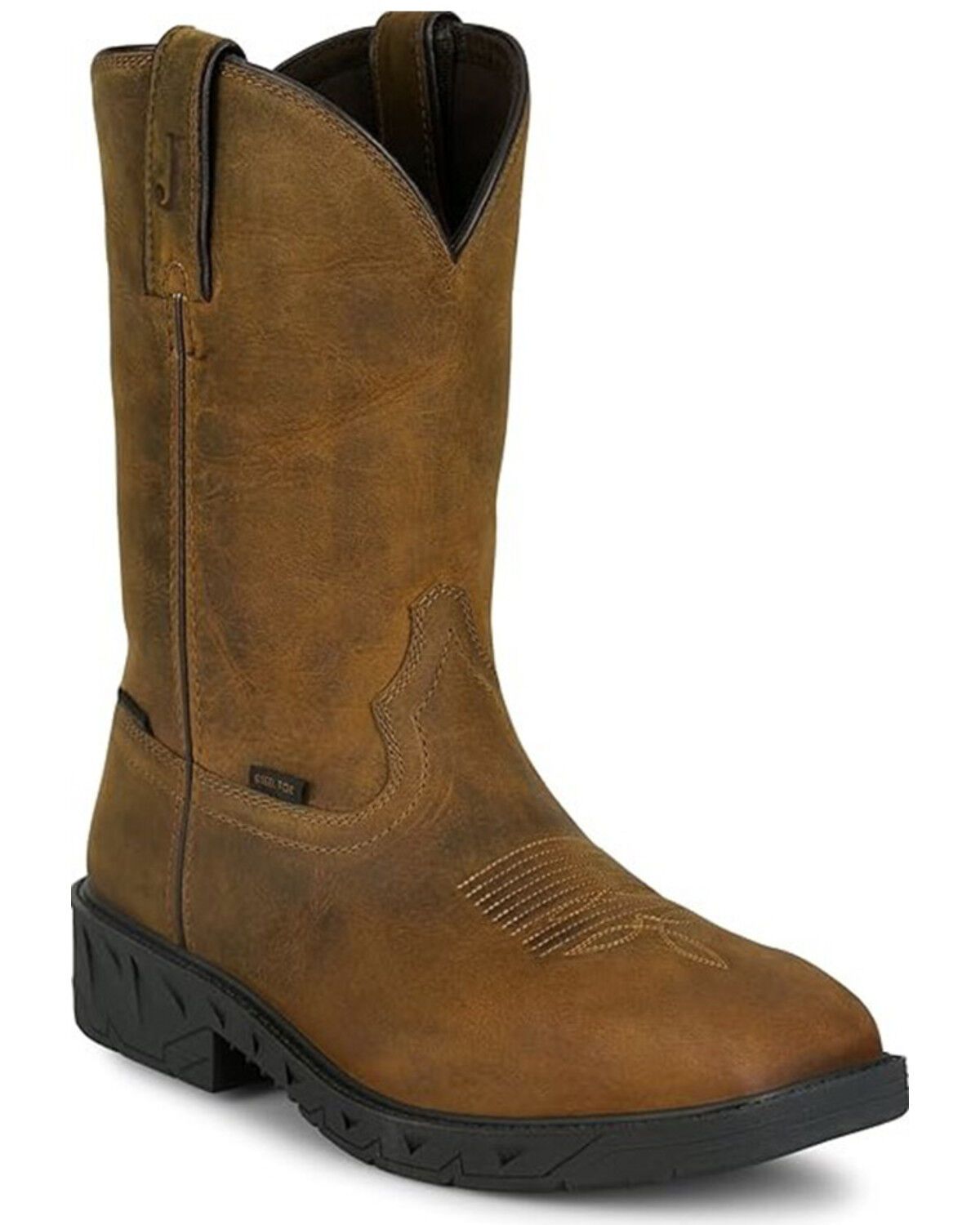 JUSTIN TRENCHER PULL-ON STEEL TOE WORKBOOT