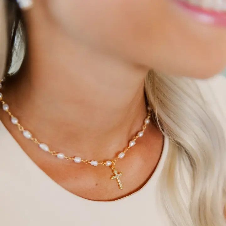 JACEE CROSS NECKLACE