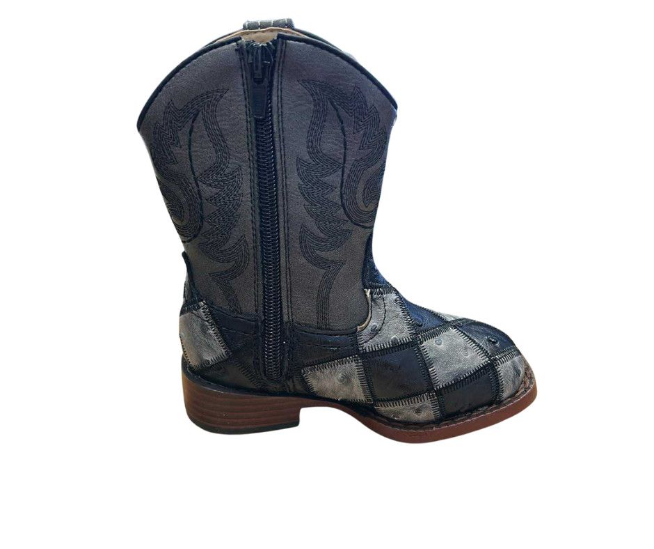 ROPER BIRD BLOCKS PATCHWORK WESTERN BOOT