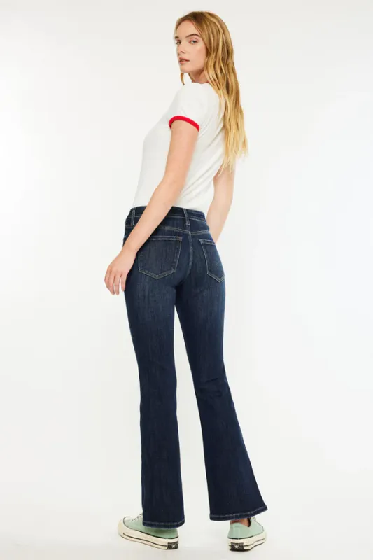 KANCAN ILLYA MID RISE BOOTCUT JEAN, PETITE