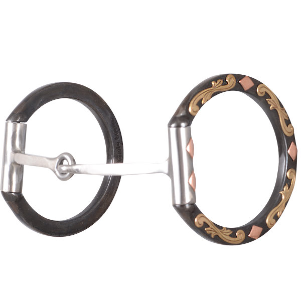 CLASSIC EQUINE BARREL BIT D RING SQUARE SNAFFLE