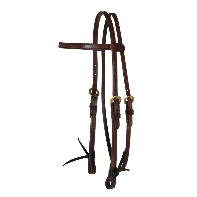 CIRCLE Y CLASSIC SMOOTH BRASS BROWBAND HEADSTALL