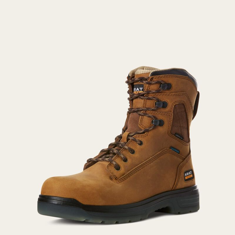 ARIAT TURBO 8" WATERPROOF CT AGED BARK