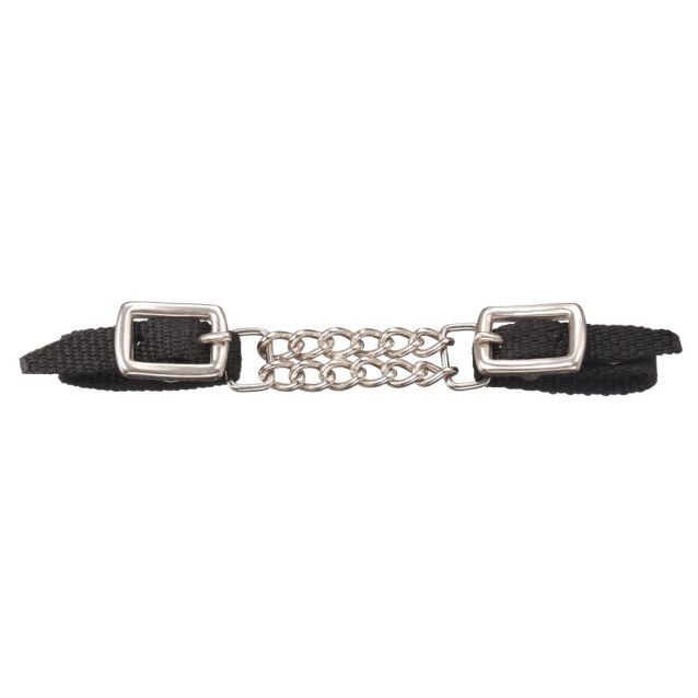 TOUGH 1 MINIATURE NYLON CURB STRAP WITH DOUBLE CHAIN