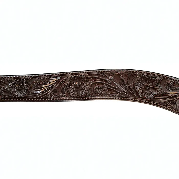 CIRCLE Y CONTOURED FLORAL TOOLED BREAST COLLAR