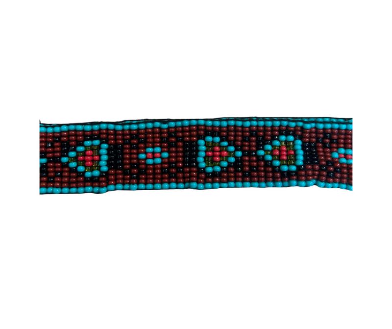 BEAD STRIP WIDE W/HORSE HAIR TASSEL HAT BAND