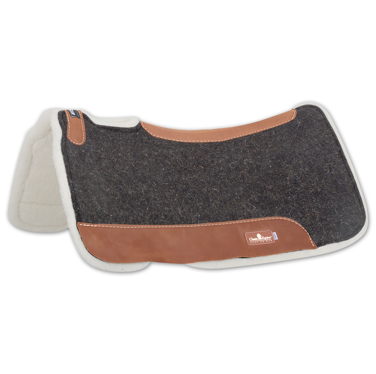 CLASSIC EQUINE ESP FLEECE BOTTOM SADDLE PAD, 1"
